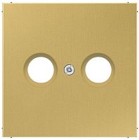 Лицевая панель Jung LS990 metal для 2-м. розетки TV+R латунь картинка